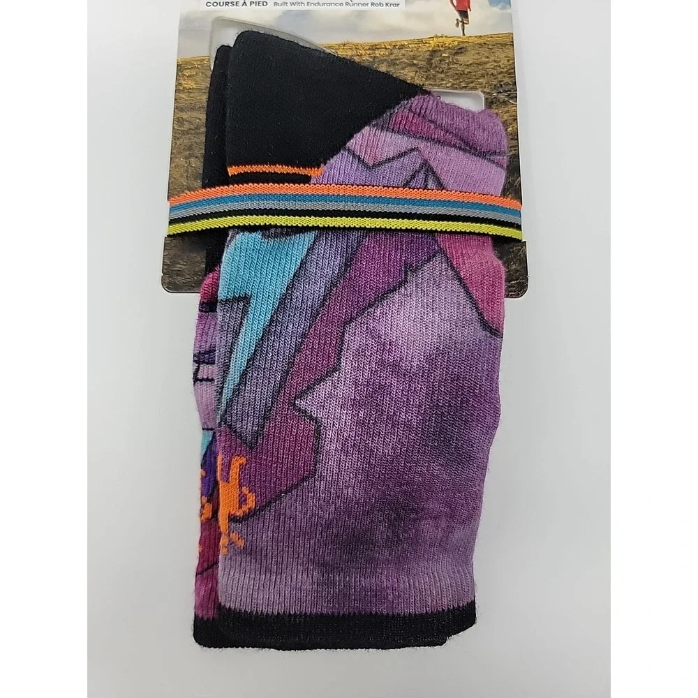 NWT SmartWool Run Athlete Edition Rob Krar Crew Socks - Small -  Meadow Mauve